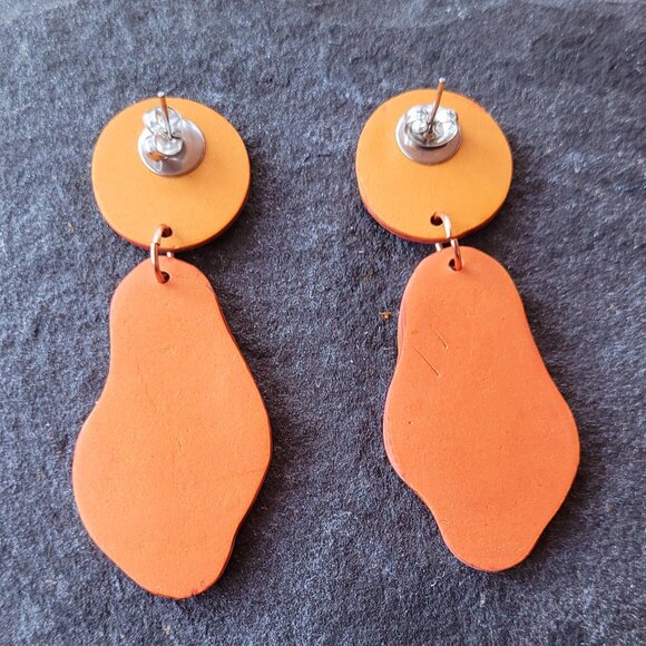 Handmade Abstract Polymer Clay Earrings - Picture 2 of 3